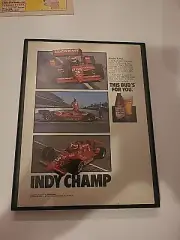Budweiser Indy Bobby Rahal Print Ad 1986 Framed 8.5x11