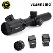 Visionking 1.25-5x26 Rifle scope 223 Picatinny Mount Rings Killflash Sunshade