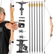 Archery Kid Recurve Bow Arrow Rest 10-16lbs Youth Wooden Practice Shooting Gift