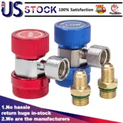 High & Low A/C Manifold Gauge Set Quick Coupler Adapter SAE HVAC Connector USKY3 (for: Honda)