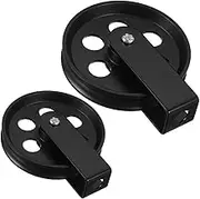 PLAFOPE Cable Roller Rustic Lamp Pulley Heavy Duty Wall Mount Pulley System Wheel for Lighting Fixtures