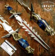 IMPACT CUTLERY RARE CUSTOM D2 FULL TANG PREDATOR ART DAGGER KNIFE STAG ANTLER