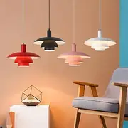 PH5 Pendant Light with Light Bulb Color Modern Pendant Light Minimalist UFO Ceiling Lighting Suitable for Living Room Dining Room Dining Room 110V-220V