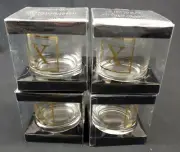 Home Essentials Monogram Gold "X" Old- Fashion Whiskey Glass 14 oz (set of 4)