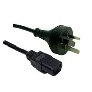 Dynamix C-POWERC0 10A 3 Pin Plug to IEC C13 Power Cord - 50cm - Black SAA Approved - AU/NZ [C-POWERC0]