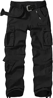 [Jessie Kidden] Men's BDU Casual Military Pants, Tactical Wild Army Combat ACU Rip Stop Camo Cargo Work Pants Trousers with 8 Pockets
