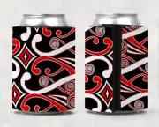 Traditional Maori Stubby holder Can Cooler Wrap