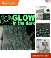 Super Soft Glow in The Dark Blanket - Gamer Gifts - Game Controller Throw
