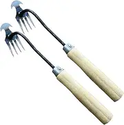 Weedd Puller Tool - 4 Teeth Garden Cultivator | Manual Hand Weeder | Garden Uprooting Weeding Tool | Grass Root Remover | Weeding Digger Tool | High Strength Weeder for Backyard Farmm Planting