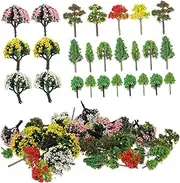 60pcs Plants Decor Artificial Plant Ornaments Artificial Plants Tree Mini Trees for Crafts Fake Plant Mini Plant for Crafts Craft Trees Mini Realistic Fake Trees Mini Plants