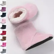 Women Men Slippers Fluffy Boot Slipper Casual Plush Lined Kids Bedroom Anti-Slip