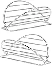 KICHOUSE 2Pcs Stainless Steel Taco Rack for Baking Frying and Serving Versatile Taco Holder Stand for Tacos Sushi and Desserts for Parties and Family Gatherings