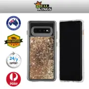 Case-Mate Waterfall Protective Glitter Case for Samsung Galaxy S10 Plus 6.4 Gold