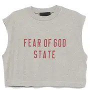 [Fear of God ESSENTIALS] Tri-Blend Cropped Muscle Tee