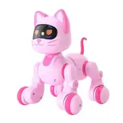 Programmable Remote Control Robot Cat for Kids, Interactive Robot Cat, RC Robot with Touch Sensing, LED Eye, Dance and Music