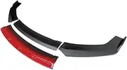 DEMULAX Splitter, for A5 Bumper Spoiler 2008-2016 Front Skirt Splitter Black Carbon Protector Plate Lip Type D Carbon Chin Shovel Body Kit Lip Splitter(Pure Matt Black) Car Spoiler Splitter(BLACK Matt