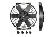 Davies Craig Fans Thermatic Electric Single 10 in. Diameter 696 cfm Slimline 12V Black Nylon Blades and Shroud Each