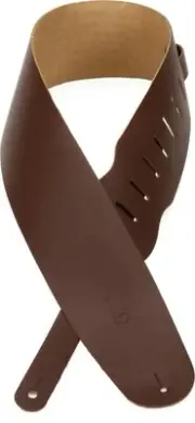 Levy's M4-BRN 3.5-inch Top Grain Leather Bass Strap - Brown (2-pack) Bundle