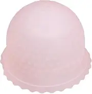 3pcs Silicone Highlighting Cap, Wavy Edge Reusable Professional Silicone Cap Salon Hair Coloring Dye Cap with Needle Pink