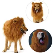 Lion Costume Mane Wig Large Dog Fancy Dress Up Party for Pet Halloween Clothes
