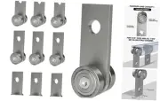 Trolley Assembly,2 Wheel Trolley Rollers for Use with 1-5/8" Wide and 10 pack