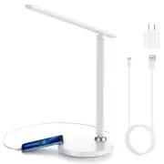 LED Desk Lamp Foldable, 2 USB Ports, Touch Control, 5-Level Brightness & Color