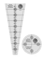 Creative Grids 20 Petal Round or Pointed Dresden Plate & Fan Ruler Set CGR18CF