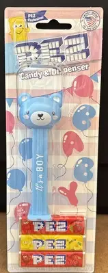 PEZ *It’s A Boy Blue Panda Bear* Candy Dispenser NEW Mint On Card