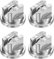 uxcell 4-Pack Flat Fan Spray Tip, 110 Degree Stainless Steel Sprayer Nozzle Tips, 1.8mm Orifice for Agriculture Drones Sprayer Nozzles/Garden Irrigation Nozzle/Cooling Sprayer [Silver]