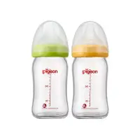 在飛比找環球Online優惠-貝親 Pigeon 寬口母乳實感玻璃奶瓶 160ml (綠/