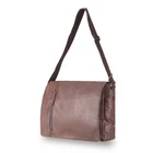 Tosca Vegan Leather Satchel Mens Fashion/Travel Work Shoulder Bag Chocolate