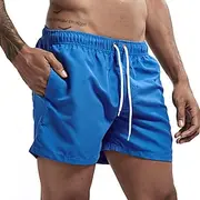 Men's Swim Shorts Swim Trunks Quick Dry Board Shorts Bathing Suit Breathable Drawstring With Pockets - Swimming Surfing Beach Water Sports Solid Colored Spring
