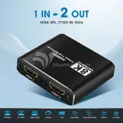 NK-H12 8K Splitter 1 to 2 HDMI-compatible Distributor HDMI2.1 for PS3/4/5/TV Box