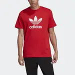 ⓉⒽⓇⒺⒺⒼ🔥75折⚡ADIDAS ORIGINALS LOGO 短袖上衣 棉質 休閒 三葉草 紅色 男 FM3791