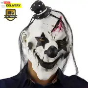 Scary Clown Mask Creepy Evil Clown Mask Halloween Full Head Mask with Hair Hat H