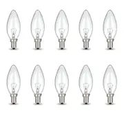 Bulk 10x E14 40W 220V Light Bulbs - C35 Candle Globe For Himalayan Salt Lamp