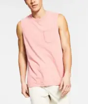 Sun + Stone Men's Sun Washed Pajama Tank Top Sleep Sleeveless Shirt Pink/Red M
