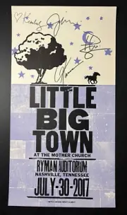 2017.07.30 Hatch Show Print Little Big Town Ryman Nashville Concert Signed