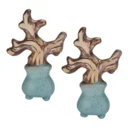 2pcs Ceramic Tree Branch #D Artificial Trunk Succulent Flowerpot Micro Landscape