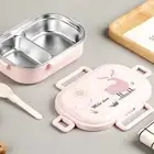 1 Set 720ml Lunch Box Tightly Sealed Locking Lid Airtight Food Grade Bento Box