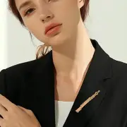 Flute Brooch Pin Fashion Elegant Gold Mini Musical Instrument Brooch With Ca MGR