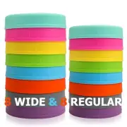 16x Colored Plastic Mason Jar Lids for Canning Storage Jars, Wide Mouth
