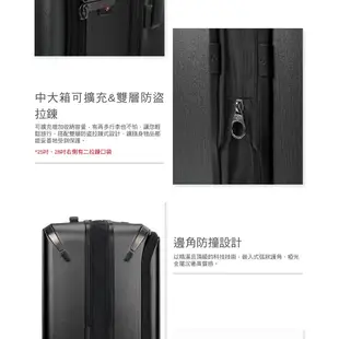 Samsonite新秀麗 20/25/28吋行李箱/登機箱/旅行箱UNIMAX前開/上掀避震剎車輪PC防刮抗菌(黑/銀)