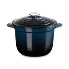 Le Creuset Cocotte Every Rice Pot 3qt 20 cm Nuit Blue Chrome knob Cast Iron
