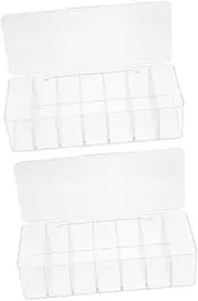 2Pcs Desktop Cable Management Box Multi Compartment Organizer with Cover for Cord Storage Durable Design for Power Cords Data Cables and Sockets for Home