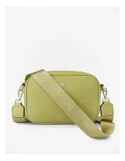 [Madison Accessories] Monica Camera Crossbody Bag + Monogram Strap in Green
