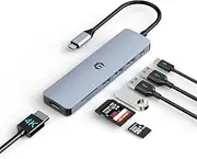 Tiergrade USB C Hub Multiport Adapter, 7-in-1 USB C Docking Station with HDMI, 100W PD, 3 USB 3.0, SD/TF Slot for MacBook Pro/Air, Type C Laptop