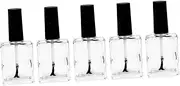SOESFOUFU 15ml Empty Nail Polish Bottles Set of 5 Brush inside Leak Proof Glass Nail Polish Containers