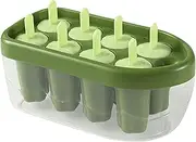 Ice Pop Mold - Ice Lolly Mold, Treat Mold | Ice Cream Popsicle Mold Set with Storage Container, Kids 8 Cavity Ice Maker, Freezer Ice Pop Molds for Kid Smoothies, Juices, Ice Cream