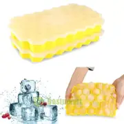 2Pack 74 Ice Cubes W/Lids Honeybee Nest Shape Maker Tray Sphere Mold Bar Whiskey